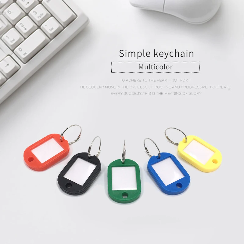 

Keychain Key Ring 20Pcs Colorful Key Classification Card Luggage Hotel Car Classified Card Key Label Office Key Organizer HC-11