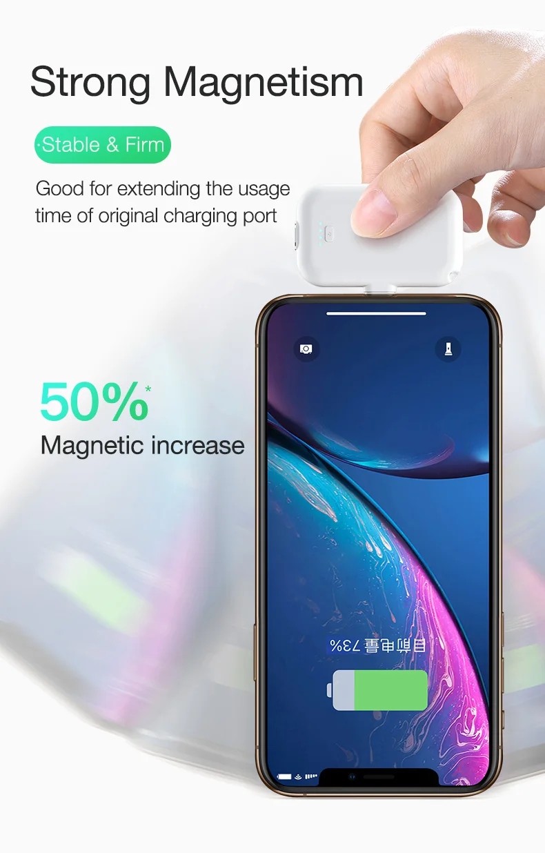 Cafele Мини Магнитный внешний аккумулятор для Xiaomi 9 8 iPhone X, магнитное портативное зарядное устройство для huawei P20 30 pro, внешний аккумулятор