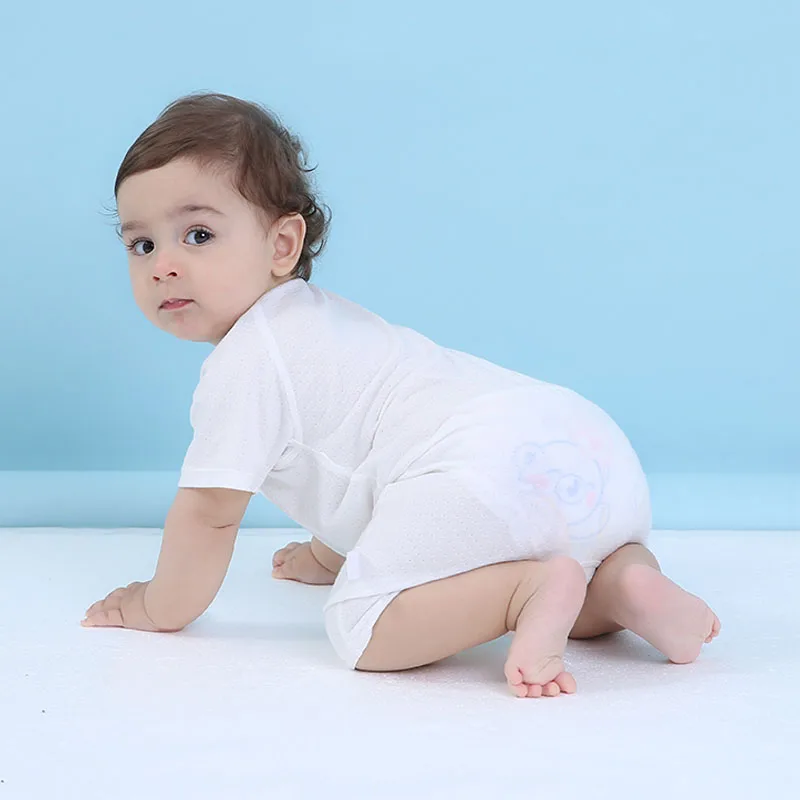 Комбинезон детский из дышащей ткани на пуговицах возраст 0 2018 месяцев|Ромперы| |