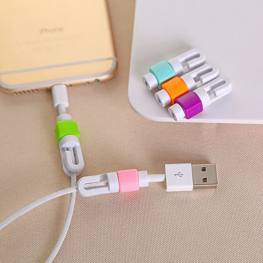 2 шт./компл. USB устройство для намотки кабеля зарядное протектор провода красочный
