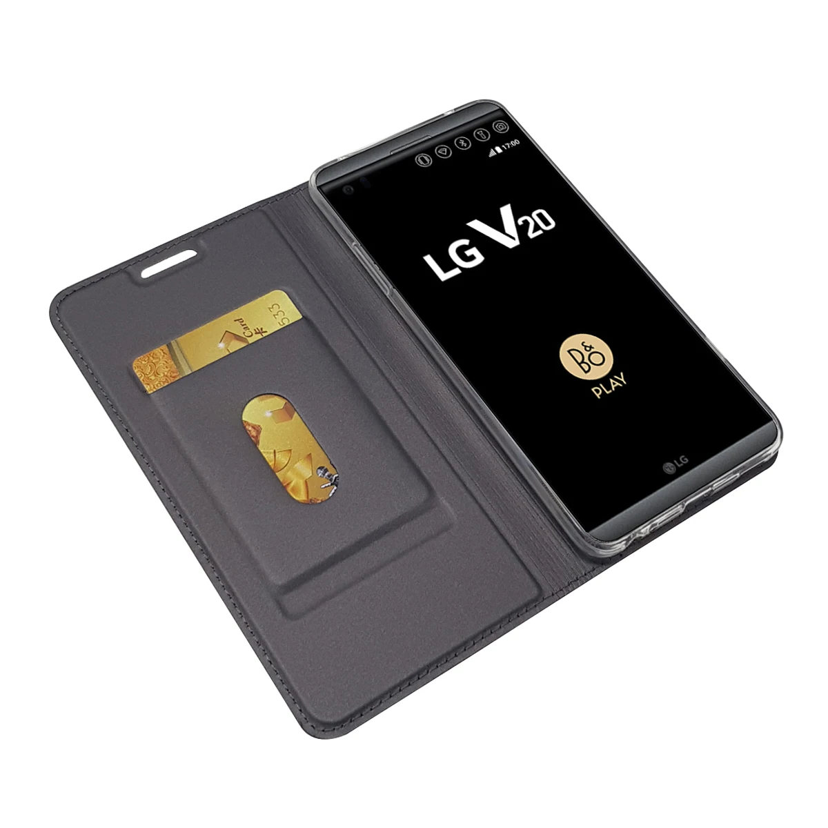 Кожаный флип чехол для телефонов LG V20 кронштейн с защитой от капель клатч
