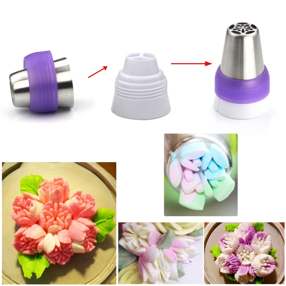 10 шт./компл. нержавеющая сталь русский тюльпан глазурь трубопроводы насадки для