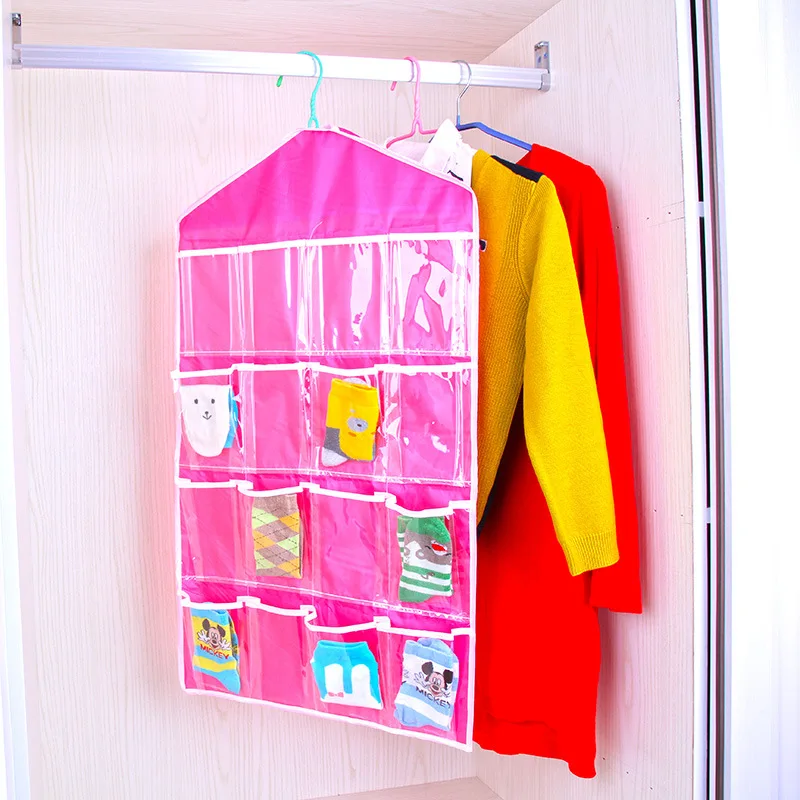 Urijk Home 16 Pockets Wall Wardrobe Hanging Organizer Sundries Jewelry Storage Bags Underwear Cosmetics Hanger | Дом и сад
