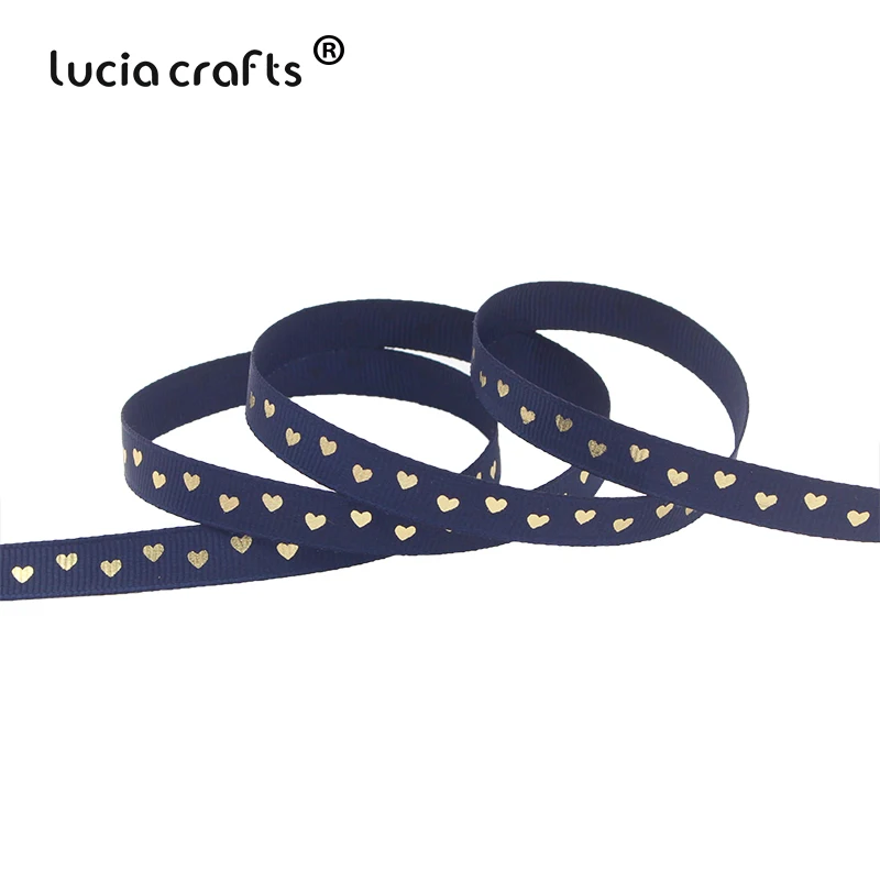 Lucia crafts 5 ярдов/8 метров 10 мм корсажная лента с принтом Сердце ленты вечерние упаковка для свадебного подарка Декор Материал поделки своими руками S0303