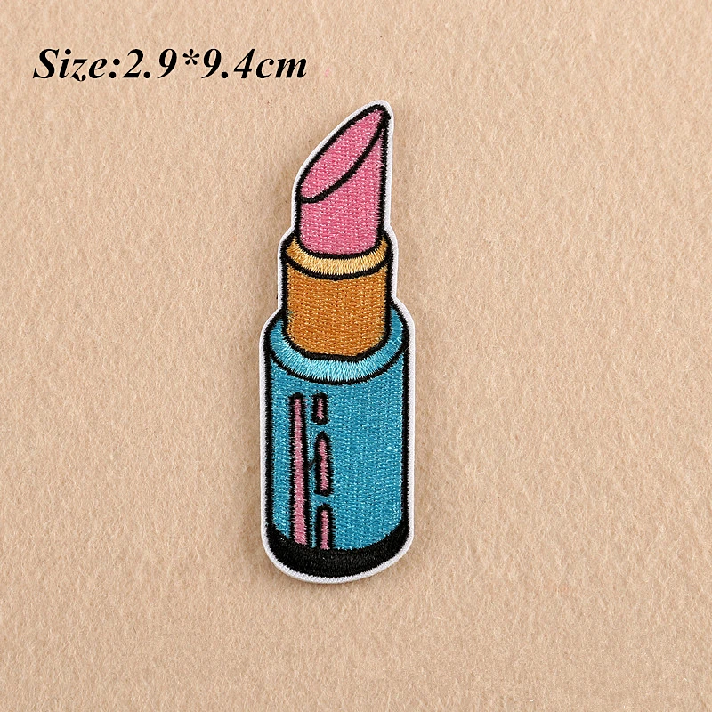 Радуга бальзам для губ камера Poo патчи утюжок на вышитые патч одежды палка значок