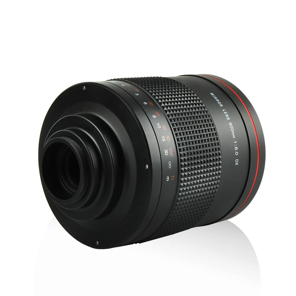 900 мм f/8 0 телефото зеркальный объектив + T2 Крепление Адаптер кольцо для Canon Nikon Pentax