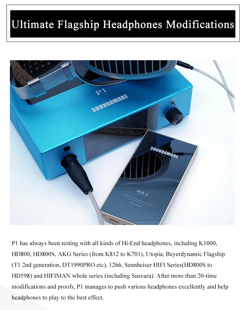 SOUNDAWARE P1 флагманский сбалансированный Предварительный усилитель и все дискретные Цепи Полный сбалансированный усилитель для наушников