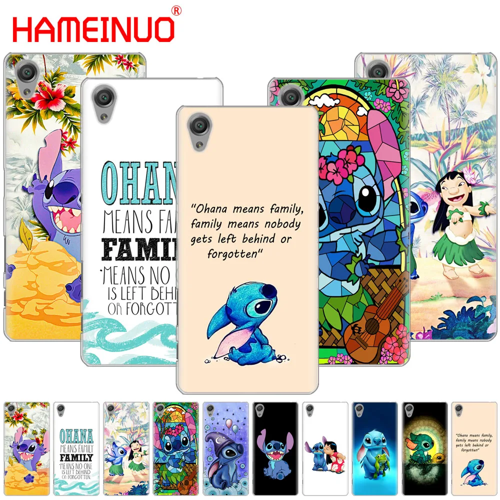 HAMEINUO Лило и Стич OHANA FAMIL чехол для телефона для sony xperia C6 XA1 XA2 XA ULTRA X XP L1 L2 X XZ1 compact XR/XZ PREMIUM