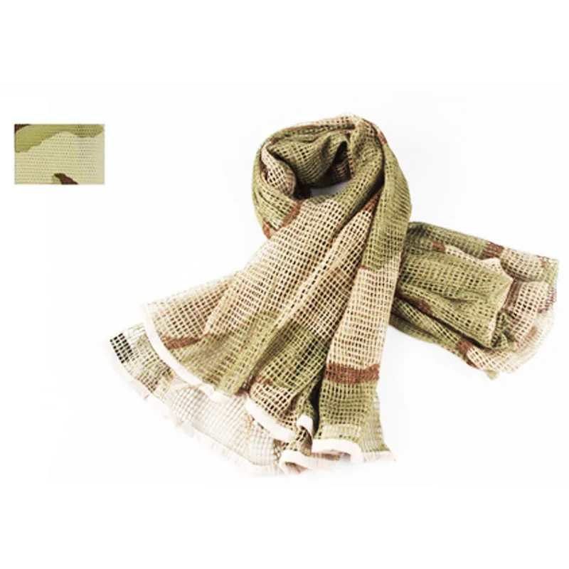 New Jungle Camouflage Men Mesh Scarf AutumnWarm Neck Army Muffler Scarfs Winter Mens Military Tactical camo Shawl Scarves Wrap