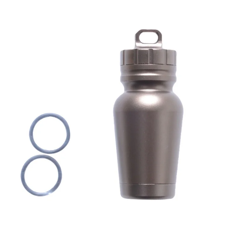 

Aluminum Alloy Waterproof Canister Medicine Seal Capsule Bottle Outdoor Camping EDC Tool Waterproof Medicine Bottle