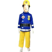 Hot 2019  Fireman Sam Childrens Fancy Dress Costume 4-10 Years Carnival Party Halloween Cosplay Costumes