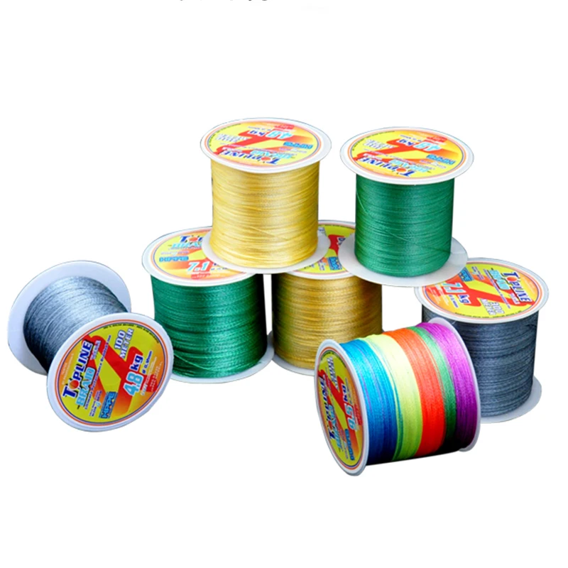 Topline Tackle 4 Strands 100M Super Strong Braided Wire Fishing Line 9LB-107LB PE Material Multifilament Carp Rope Cord | Спорт и
