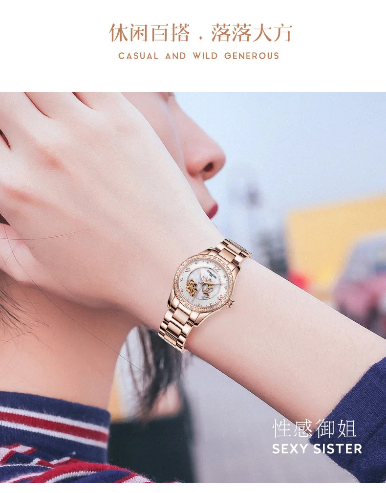 

Women Watches Fashion 2019 Designer Ladies Watch Luxury Brand Diamond Automatic mechanical Rose gold Wrist Watch Gifts For women