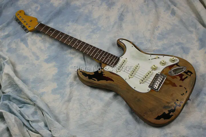 Custom Shop 100% ручная работа super relic st электрогитара Олдер старомодный стиль настоящая