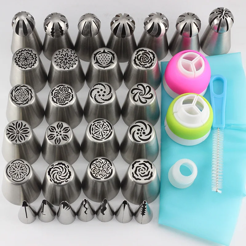 Силиконовый мешок для украшения торта 35 шт./компл. 1 шт.|pastry nozzles|russian icing pipingpiping tips |