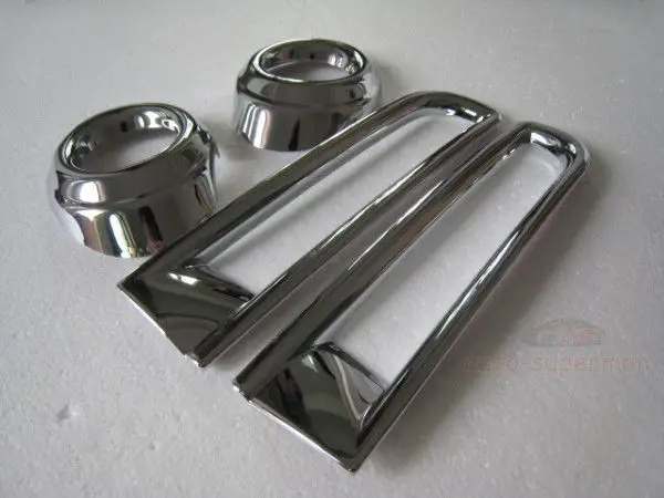 

Chrome front + Rear Fog Light Lamp cover for Mitsubishi Lancer 2008-2011