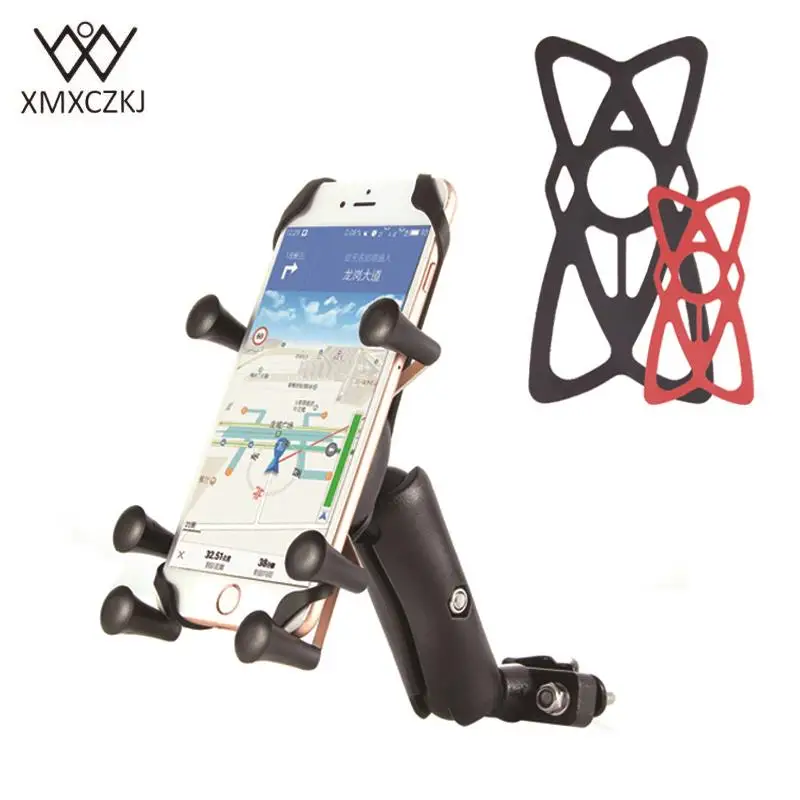 

XMXCZKJ Phone Holder Bicycle Handlebar Holder Universal 360 Rotation Adjustable Mount Holder For Iphone Xiaomi GPS Holder