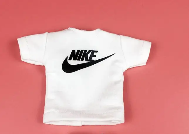 white T-shirt 1 комплект, милая Одежда для кукол, футболка+ джинсовые шорты для Барби, рубашка для 1/6, аксессуары для кукольной одежды - Цвет: white T-shirt