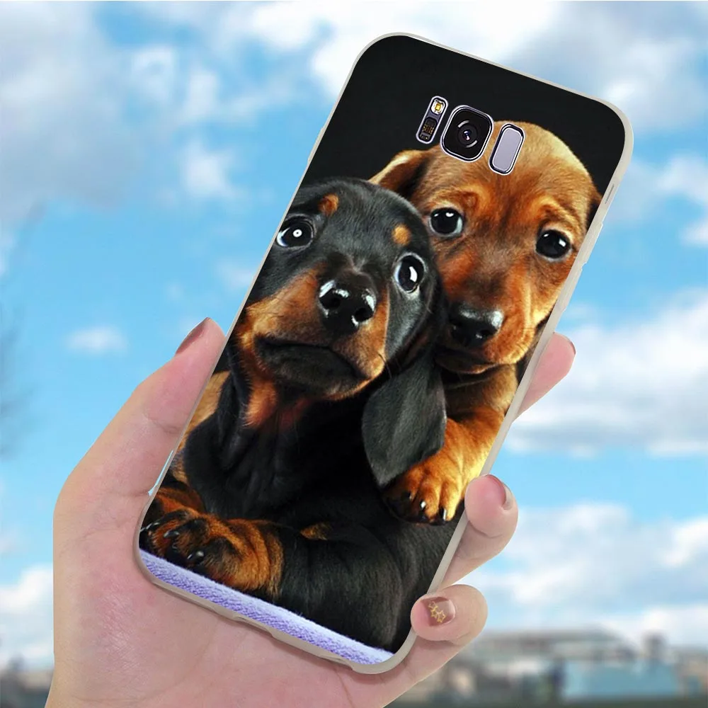Милые Чехлы для телефона Doberman Dog чехлы Galaxy Samsung S9 Plus чехол S10e M10 M20 M30 S7 Edge S6 S8 S10 Note 8 10