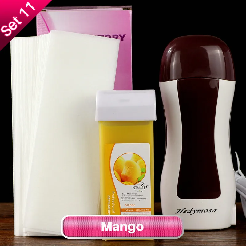 Set11 Mango Hedymosa бренд Кофе воском нагревательный аппарат удаления волос депиляция жидкость для снятия для бритья лица/тела Эпилятор 110 V/220-240 V 50/60Hz - Цвет: Set11 Mango