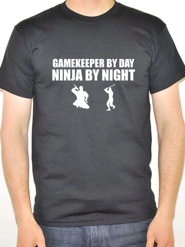 2017customized Your T Shirt Men'S Gamekeeper By Day Night Gaming Poaching Fun O-Neck Short Sleeve Casual Tee Shirts | Мужская одежда