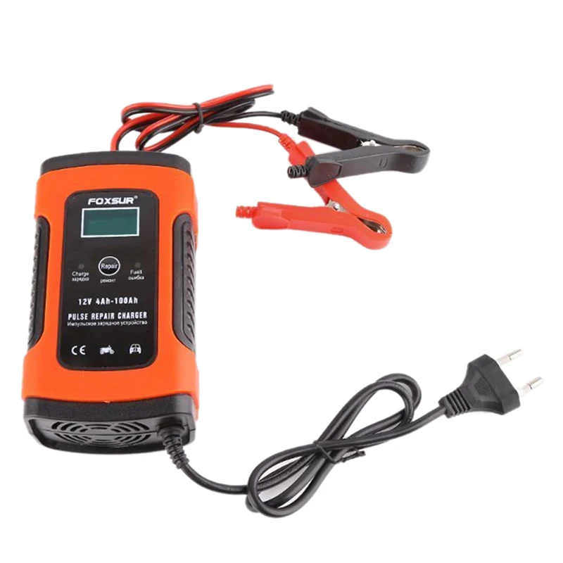 12V 20Ah 60Ah 100Ah свинцово-кислотный Батарея Зарядное устройство UPS мотоциклов и автомобилей Батарея Зарядное устройство ремонт импульса Зарядное устройство с ЖК-дисплей Дисплей