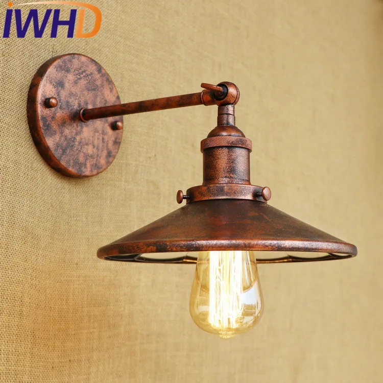 Лофт Декор Эдисон бра промышленный настенный светильник Железное Зеркало Стекло