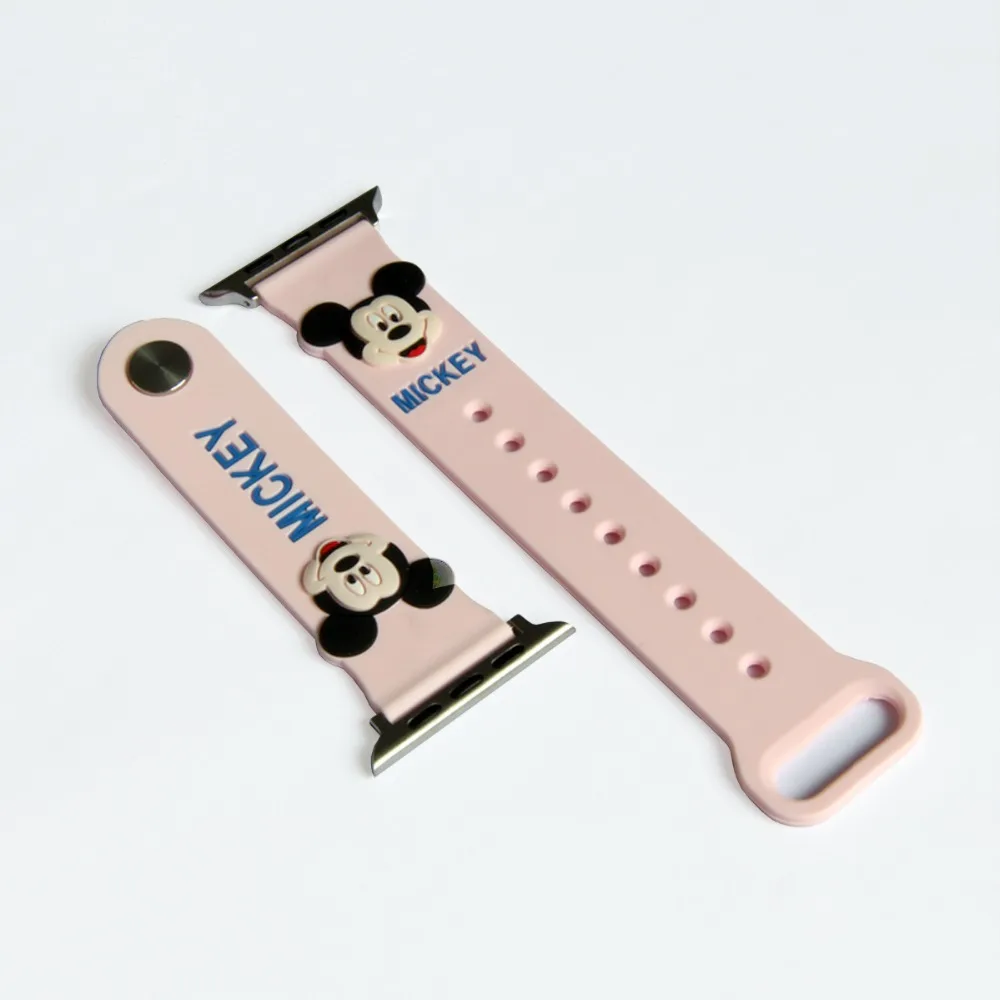 Силиконовый ремешок для Apple Watch 4 44 мм 40 мм силиконовый ремешок для Apple watch series 4 3 2 кролик мультфильм ремешок резиновый браслет
