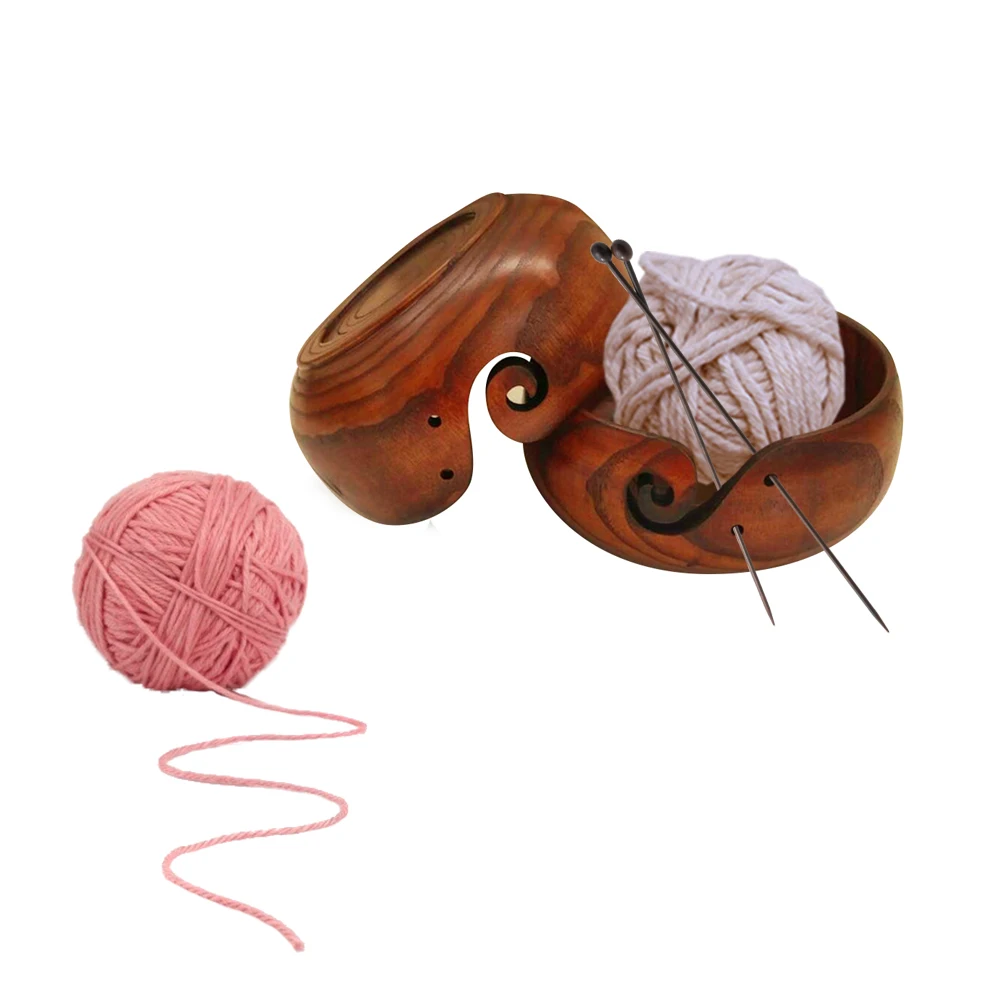 Экологически чистая деревянная круглая шерстяная миска LASPERAL органайзер для