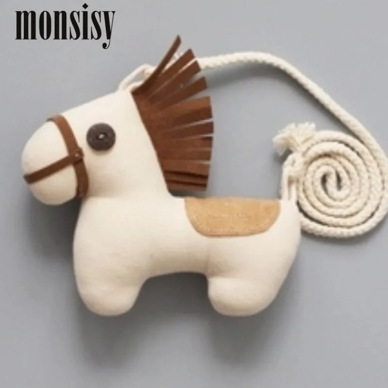 Monsisy 5PCS Christmas Horse Bag Girl Boy 3D Animal Toy Shoulder Unisex Messenger Pony Baby Toddler Accessories |