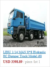 LESU RC Hn 6*6 гидравлический самосвал мотор ESC FS-I6S 1/14 Tmy модель автомобиля THZH0186