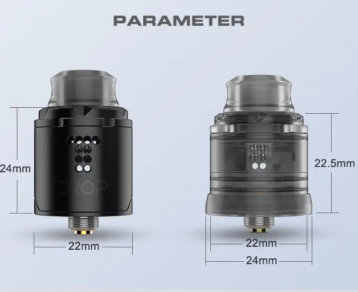 Оригинальный Digiflavor Drop Solo RDA Tank Одиночная катушка атомайзер с BF Squonk шарнирно