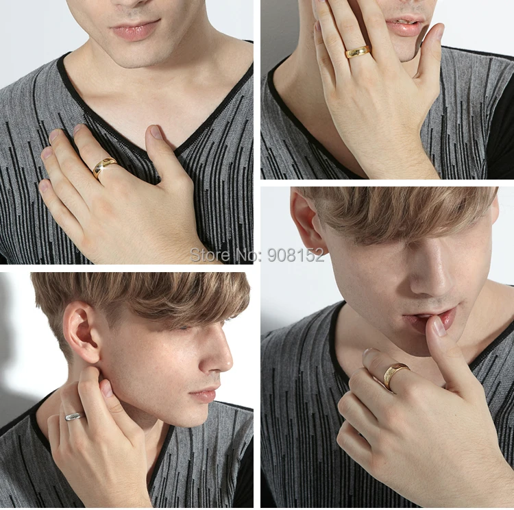 6mm Width Never Fade Titanium 316L Stainless Steel Ring | Rings