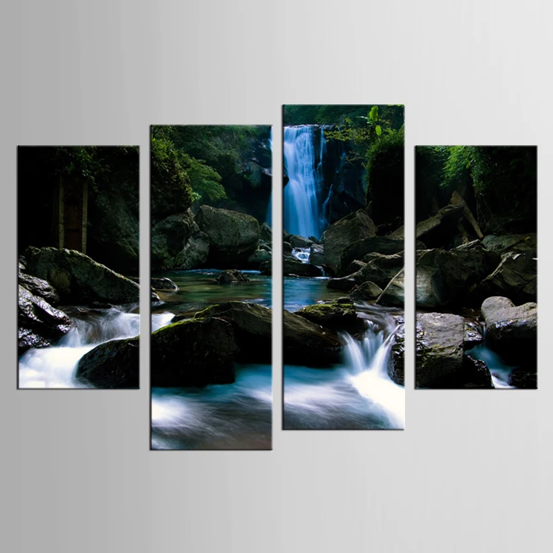 4 шт./компл. рок-н-водопад озеро стены искусства настенное украшение для дома