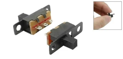 50 шт./лот микро ползунковый Переключатель 3PIN 2 Позиции 1P2T ВКЛ-ВЫКЛ тумблер Ручка Высокая 6 мм SS12F15VG6