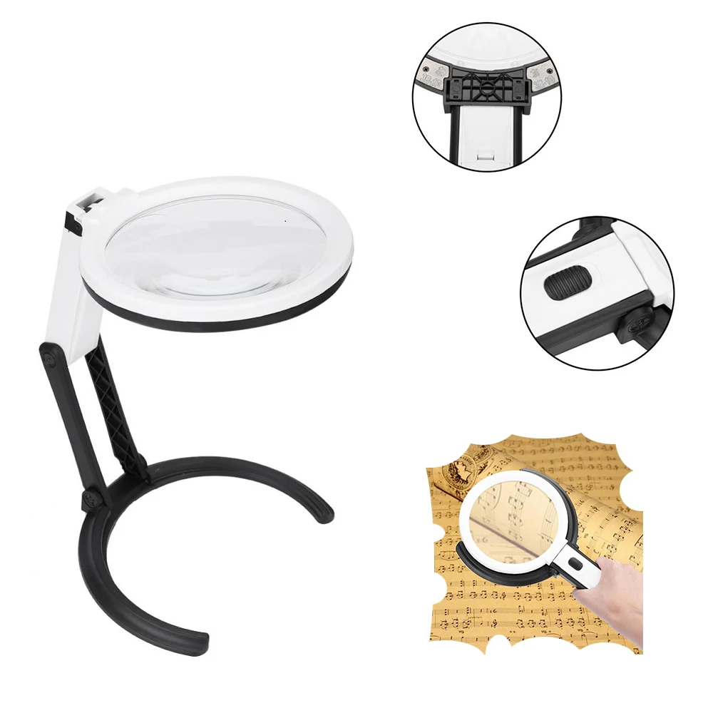 Стоечная Лупа светодиодный подсветкой для тату и нейл арта толщиной 130 мм