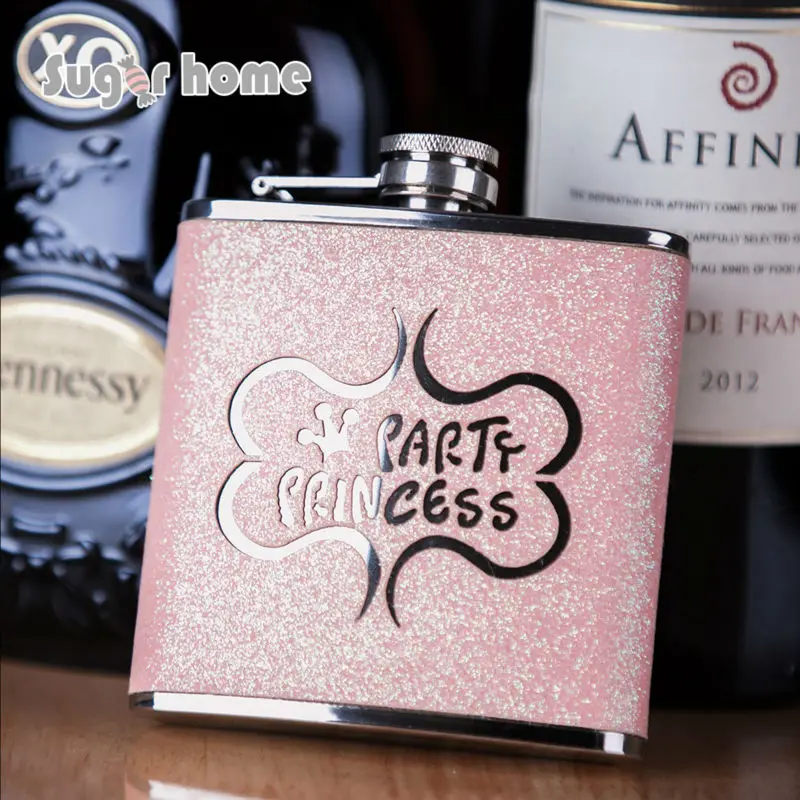 Mealivos princess party Flasks 6 oz Stainless Steel Hip Flask drinkware Flask for Alcohol Whiskey bottle liquor bridesmaid gift