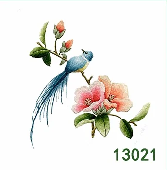 13021 Сделай сам, незавершенный шелк тутового шелкопряда, Сучжоу, наборы для вышивки, напечатанные картины, комплекты для рукоделия, наборы для начинающих, серия птиц - Цвет: 13021