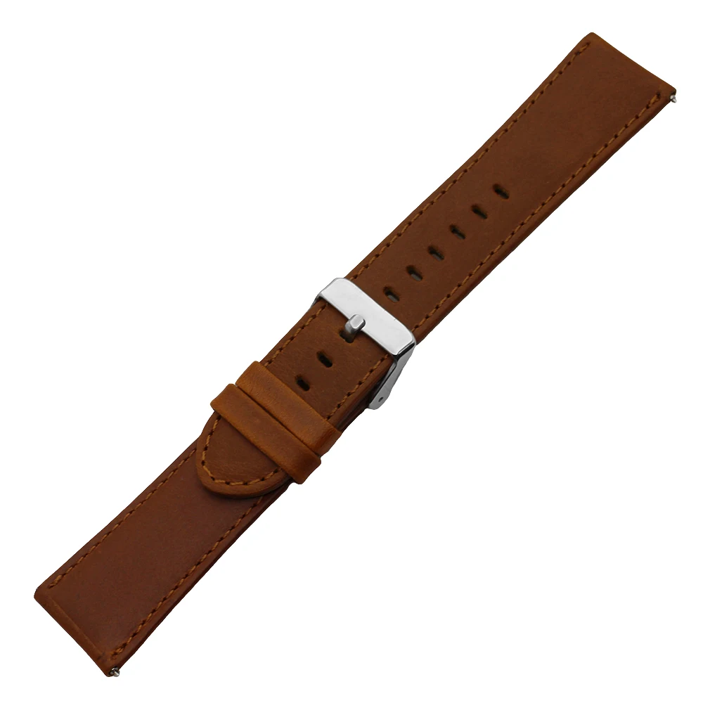 Genuine Leather Watch Band for TAG Heuer 22mm Men Women Quick Release Strap Wrist Loop Belt Bracelet Black Brown + Spring Bar