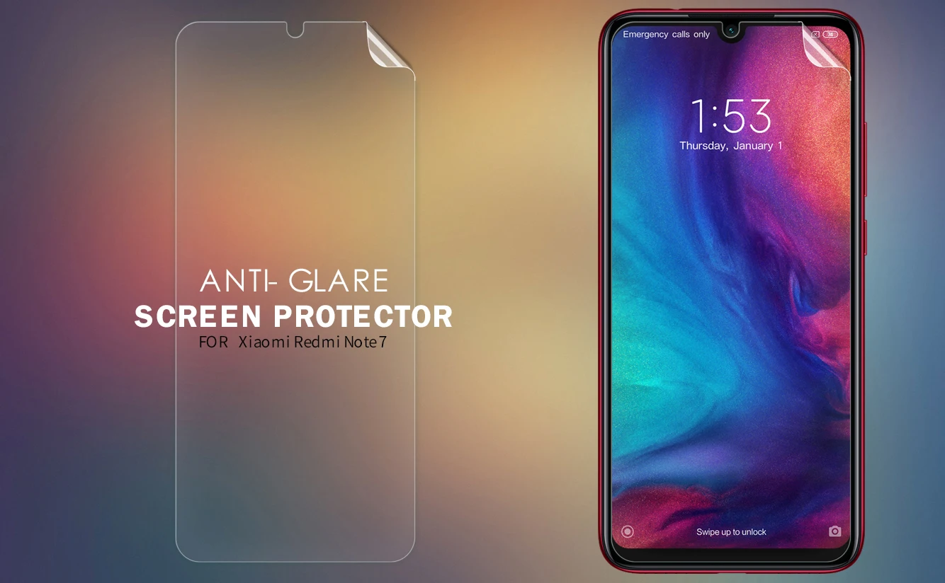 Redmi Note 7 Защитная пленка Nillkin прозрачная/Матовая Мягкая Пластиковая пленка для Xiaomi Redmi Note 7