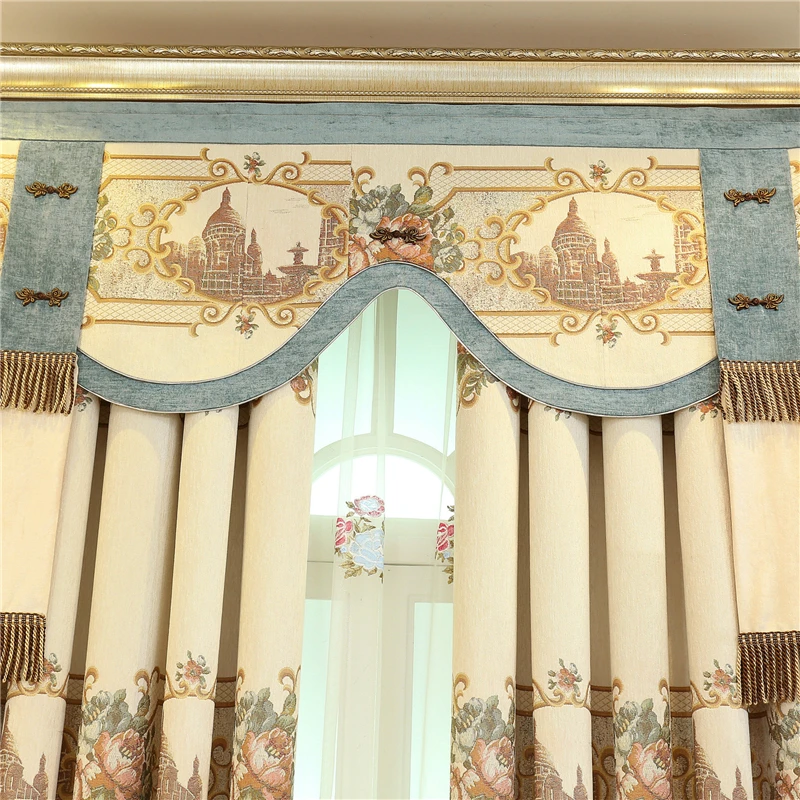 Европейские Элегантные высококачественные жаккардовые занавески с полным