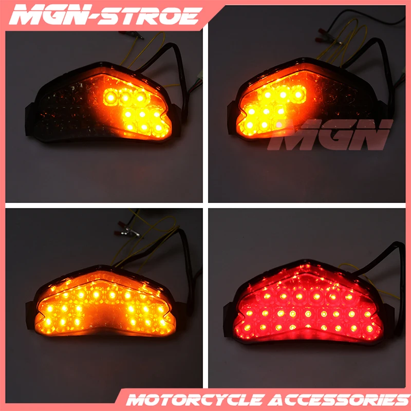 Мотоциклетные светодиодные задние поворотные стоп сигналы интегрированные для