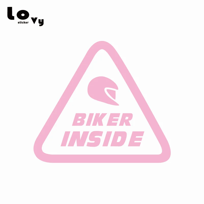 Байкерская внутри виниловая забавная наклейка для автомобилей предупреждающая