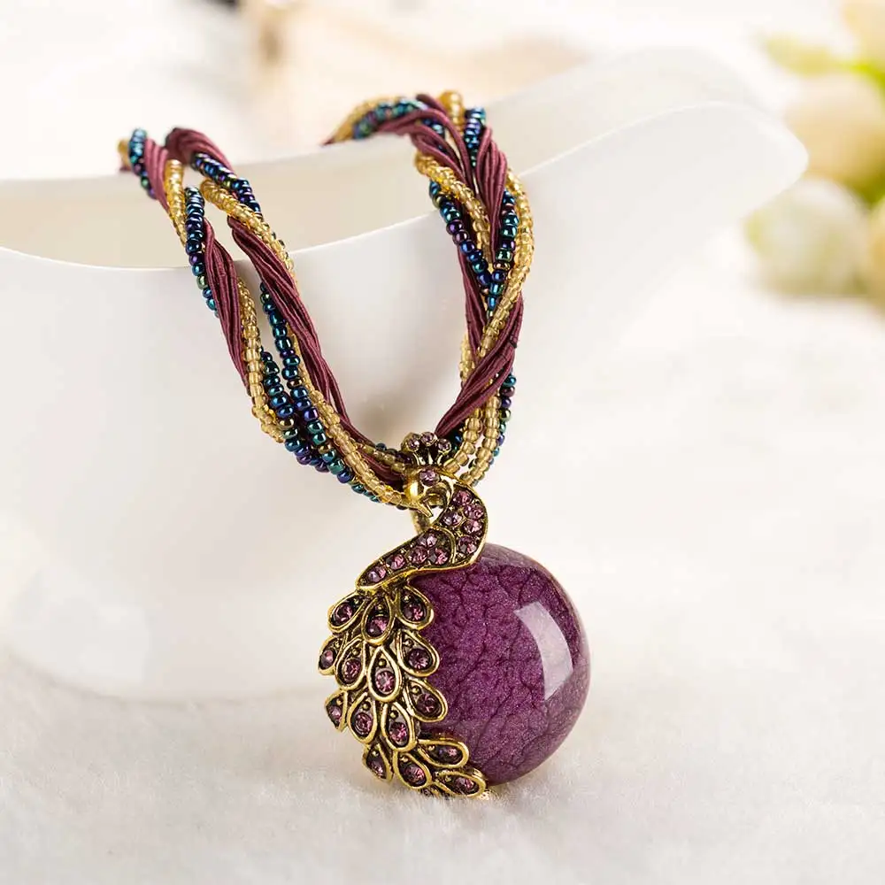 FAMSHIN 2017 новинка украшение павлина грубое ожерелье короткая ключица Женская