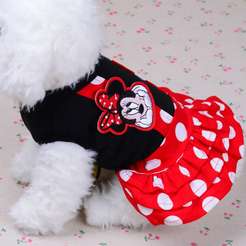 Dots Dress Весна, лето, домашний питомец, одежда для собак, комбинезон для маленьких собак, комбинезон в горошек для щенков, платье принцессы, костюм чихуахуа, Прямая поставка - Цвет: Dots Dress
