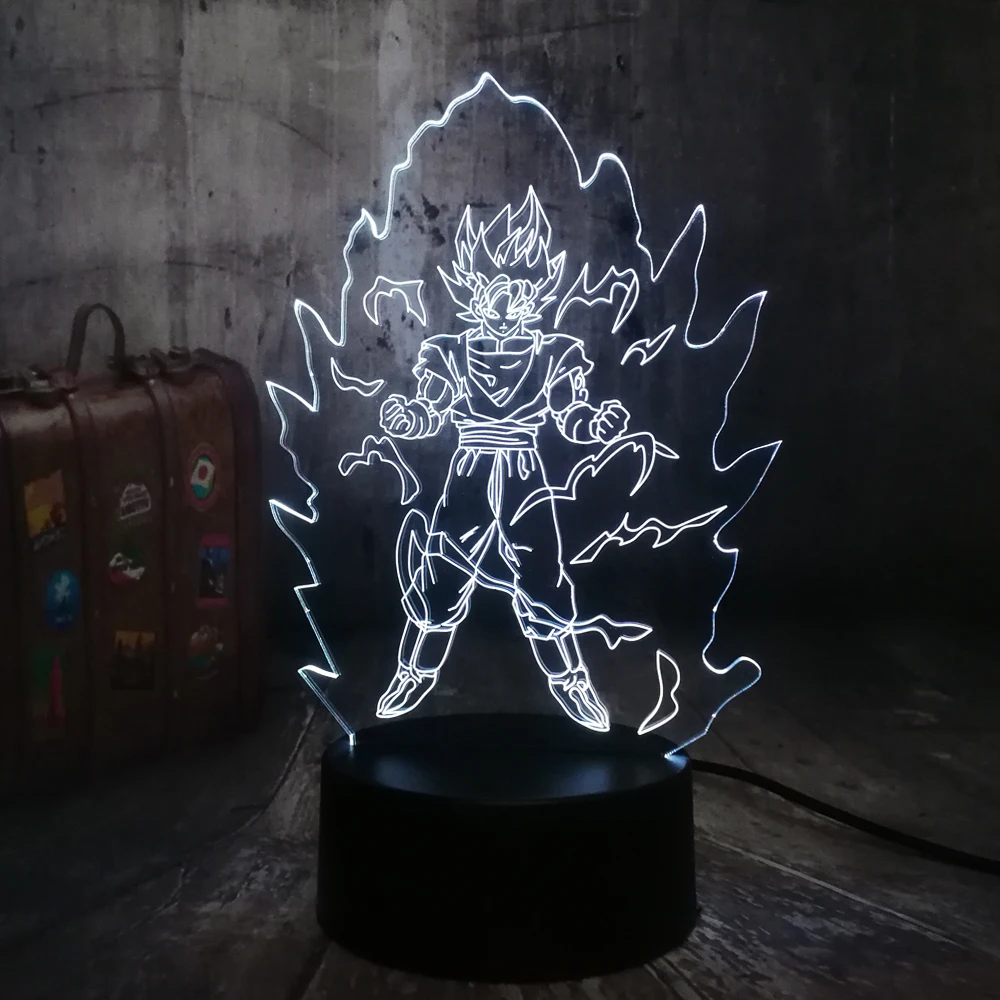 Amroe LED Lighting Seven Dragon Ball Son Goku Acrylic 3D RGB Night Lights USB Leds Table Lamp Touch Control Home | Освещение