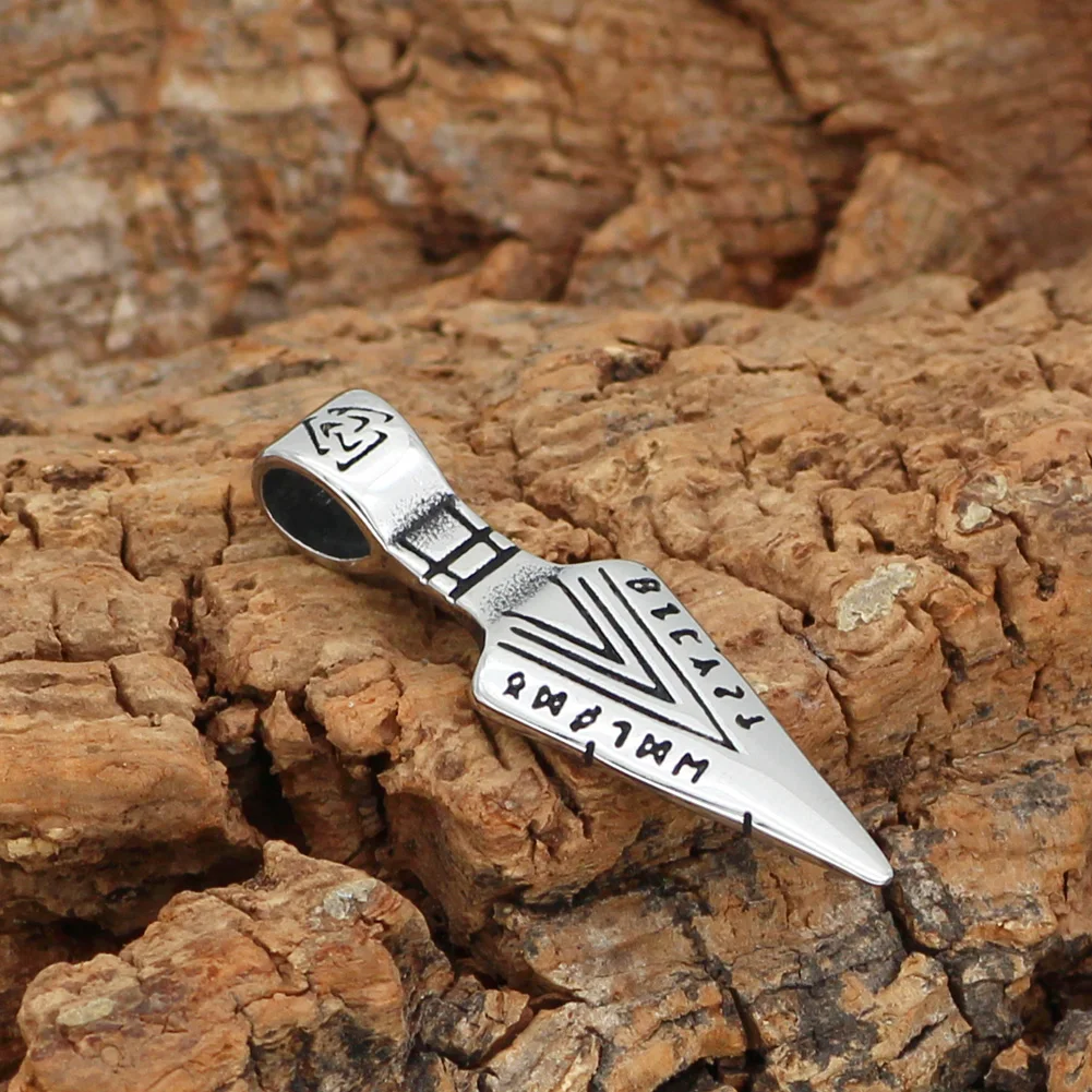Норвежский викинг valknut odin меч Gungnir ожерелье с подвеской в форме Руны из