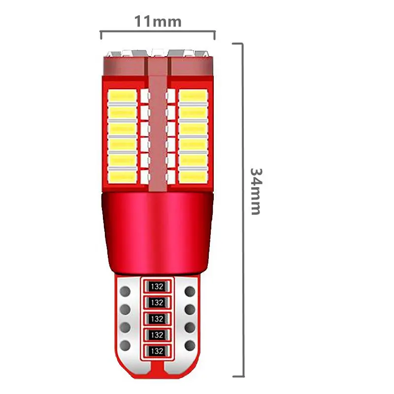 100 шт. Автомобильные светодиодные лампы T10 W5W 57SMD для паркосветильник 57 SMD