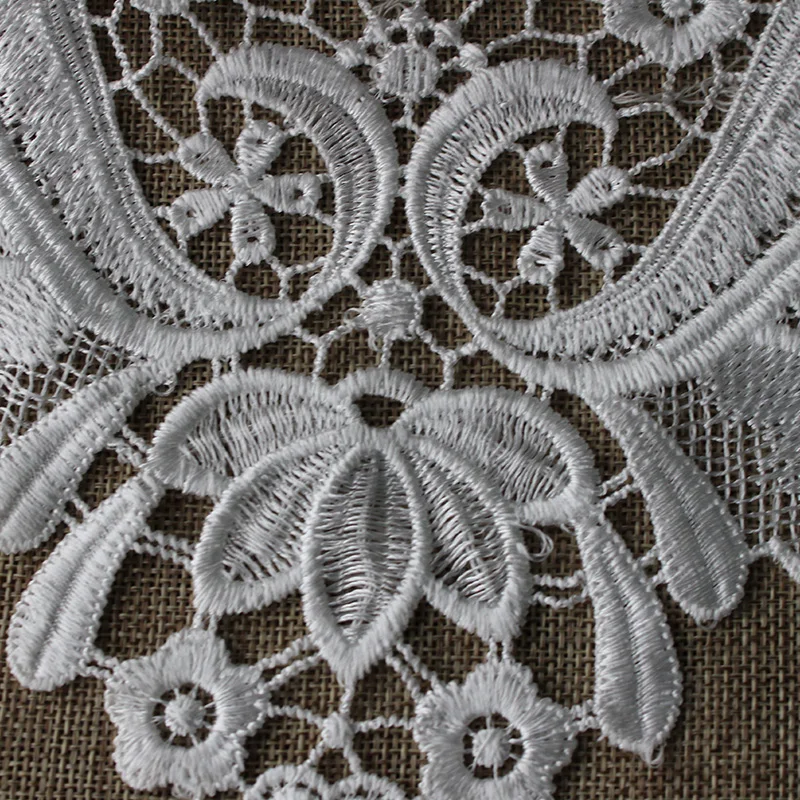 QJH Высококачественная Белая ткань цветок венецианское кружево швейная