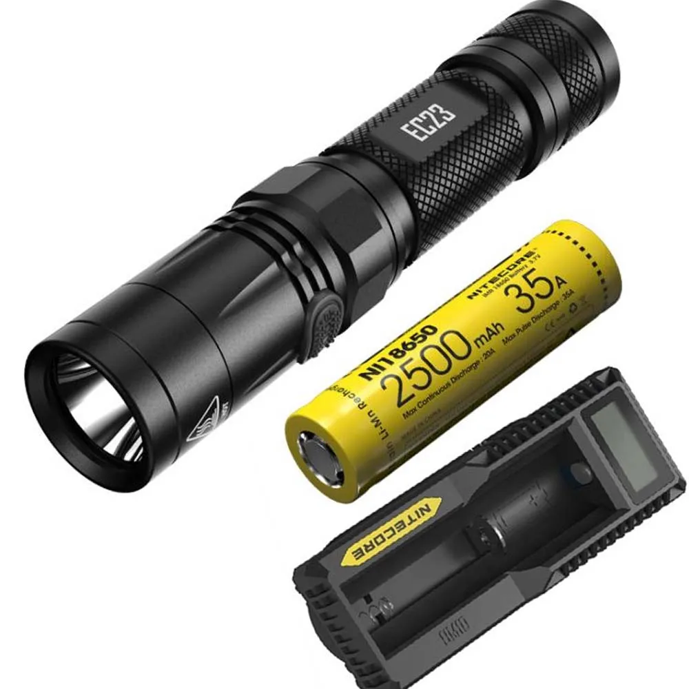 Светодиодный фонарик NITECORE EC23 CREE XHP35 HD E2 светодиодный Макс 255 лм расстояние луча м 8